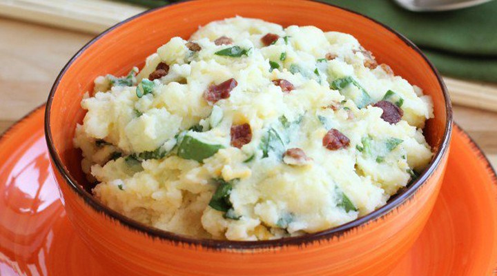 Quick and Easy Spinach Bacon Mashed Potatoes